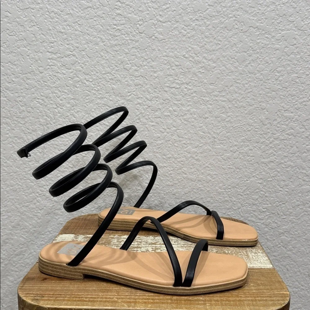 Dolce Vita Malone Black Gladiator Coil Sandals Size 7.5